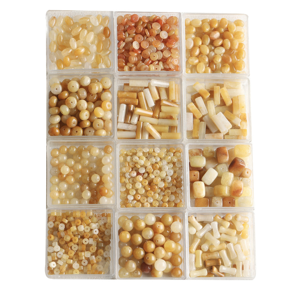 All-match natural stone Huangdongling round bead tube bead abacus beaded bracelet necklace loose beads diy accessories material beads