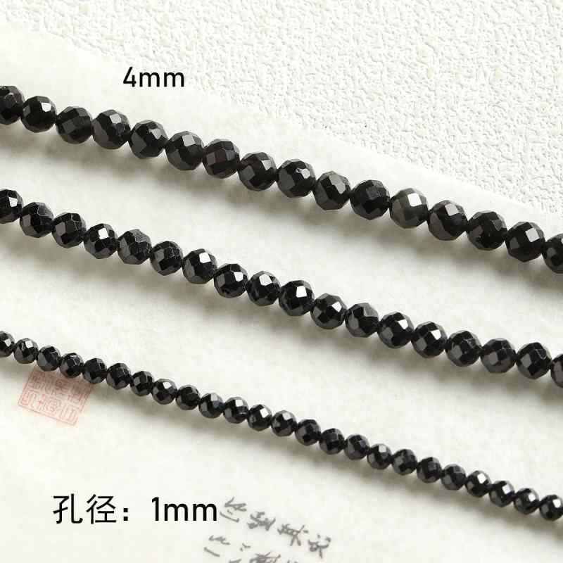 [Smoke ink] natural black agate stone beads bamboo square beads beaded loose beads  beaded necklace bracelet diy accessories beads