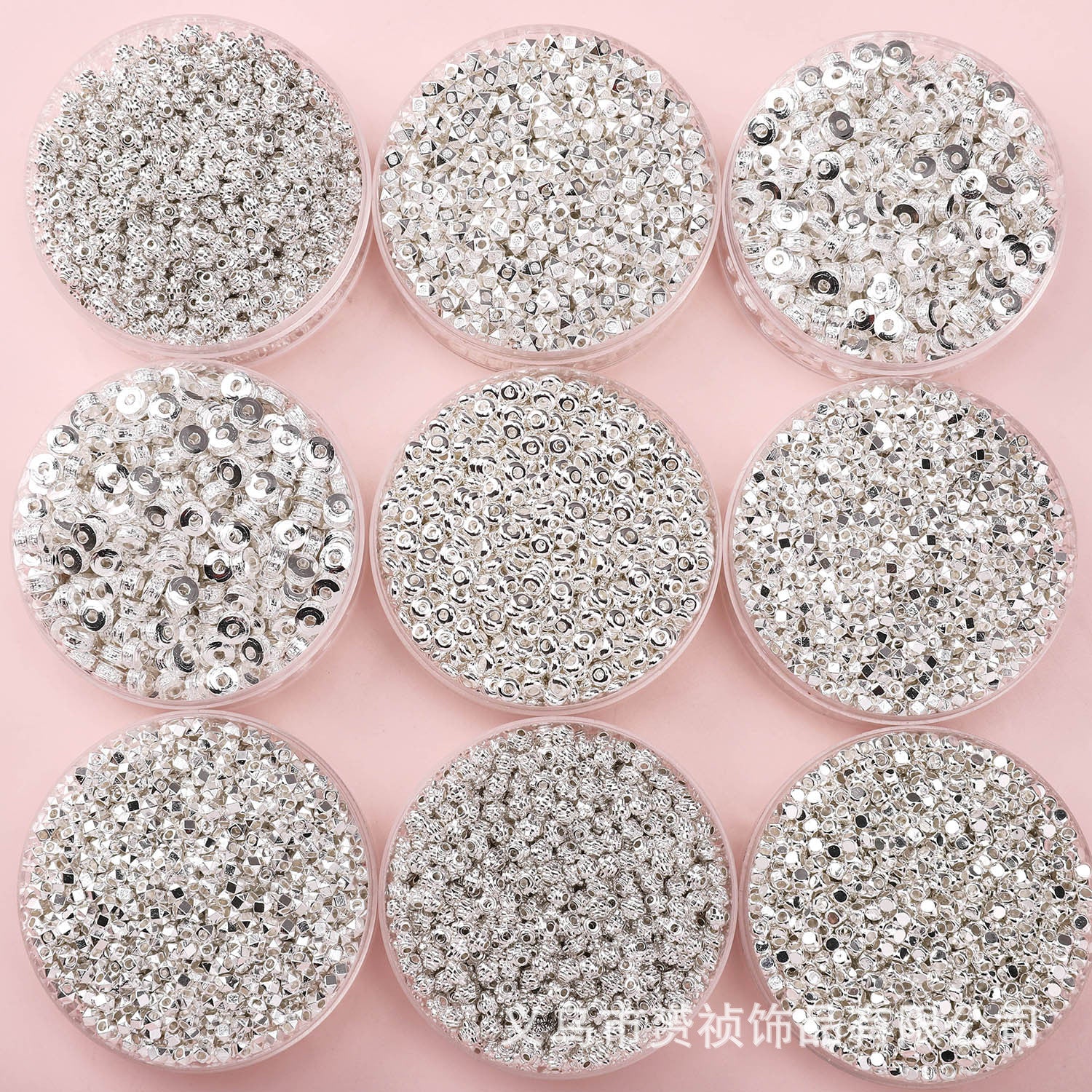Broken Silver, a Few Pounds Thick Silver-Plated Loose Beads, Square Triangular Beads, DIY Handmade Beading Materials, Jewelry Bracelet Accessories