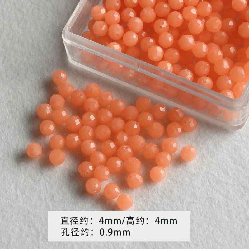 4mm Round Cut Stone Loose Beads DIY Accessories Material
