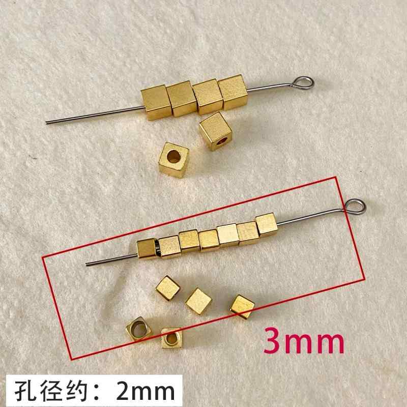 Color-preserving spacer round beads beaded diy accessories material loose beads bracelet necklace beads