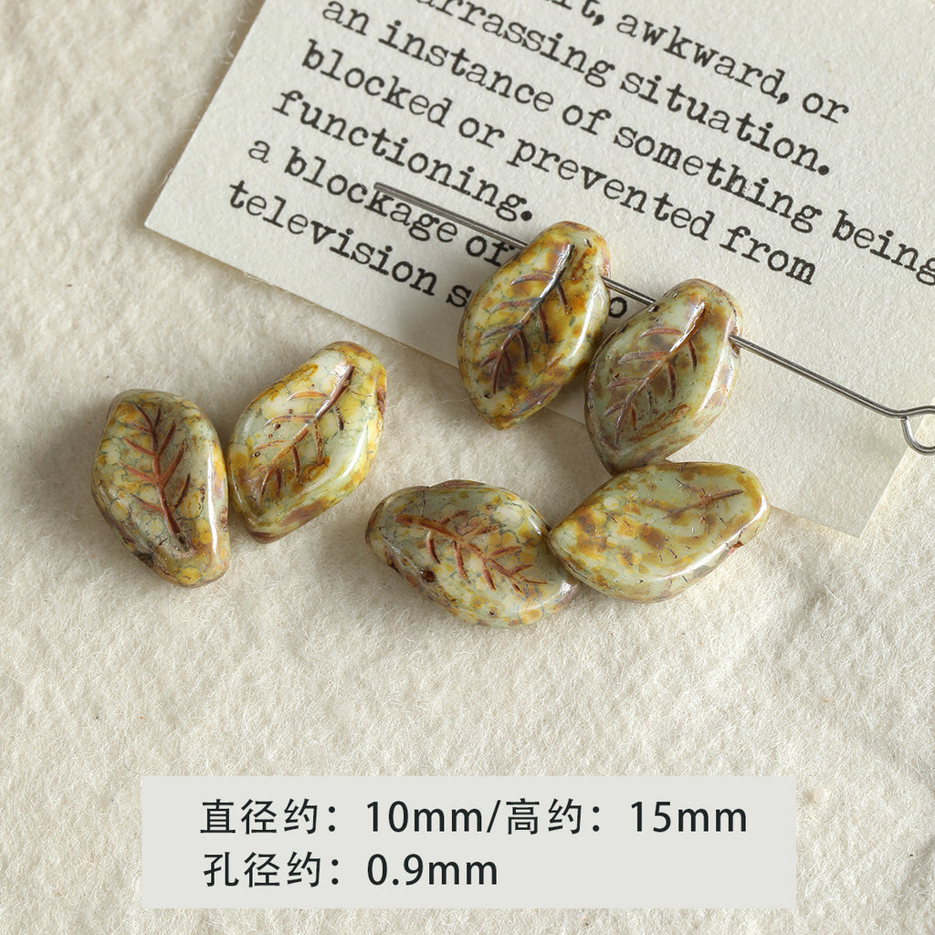 [Green Light Forest] glass beads bracelet necklace mobile phone chain beaded diy accessories material