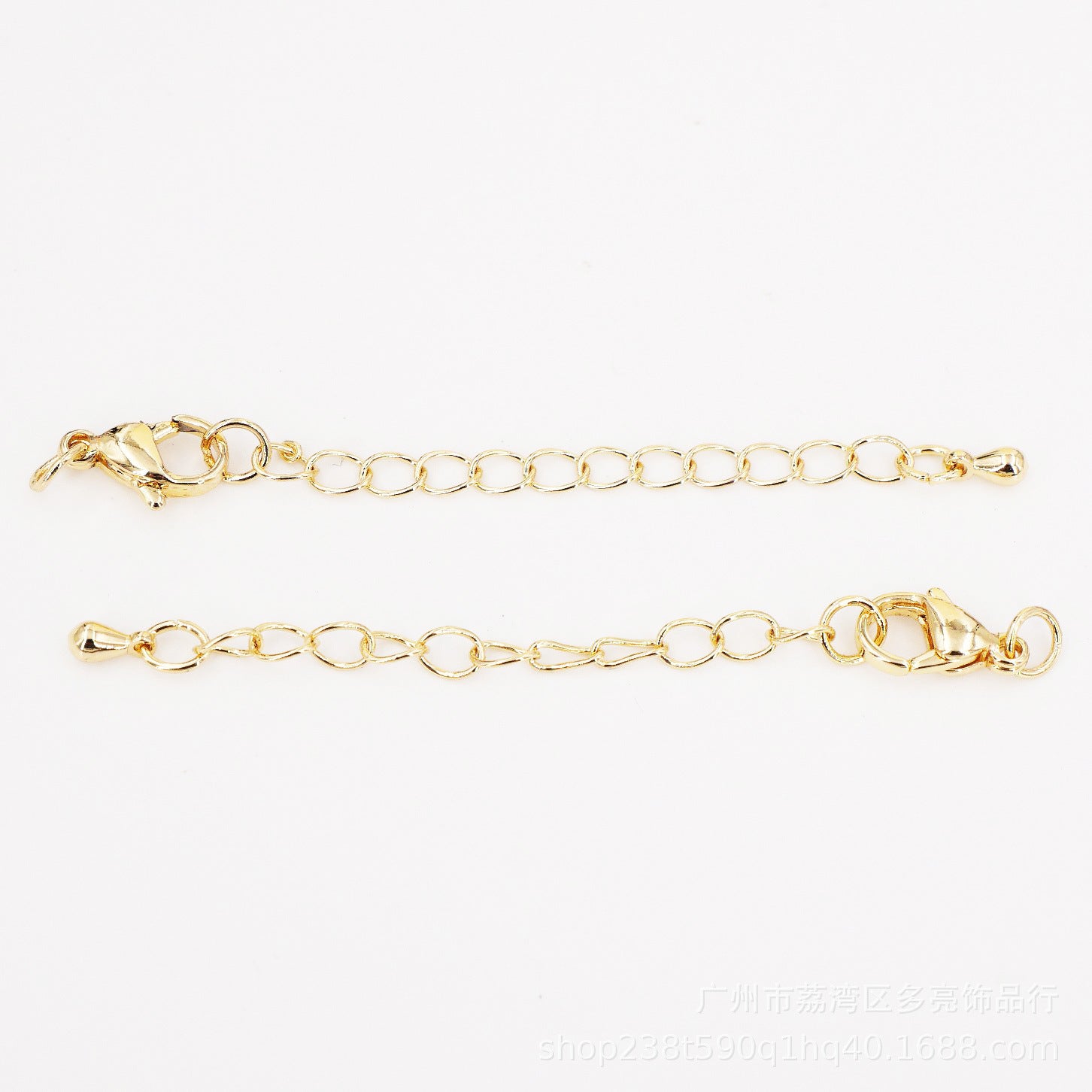 Color retaining lobster clasp extended chain tail chain stainless steel bracelet necklace handmade creative diy jewelry accessories bag wholesale