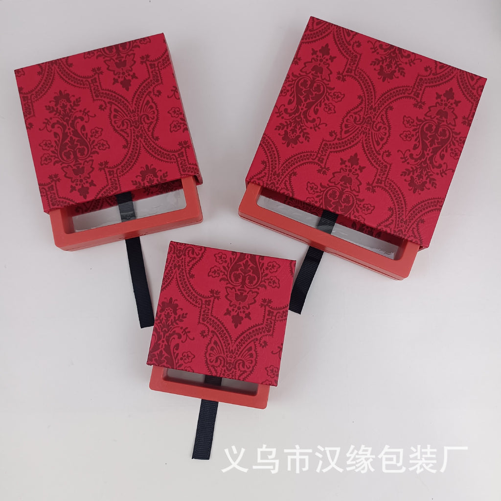 Drawer-style Jewelry Storage Box Packaging PE Film Suspension Box Anti-oxidation Jewelry Ring Bracelet Necklace Nail Art Display