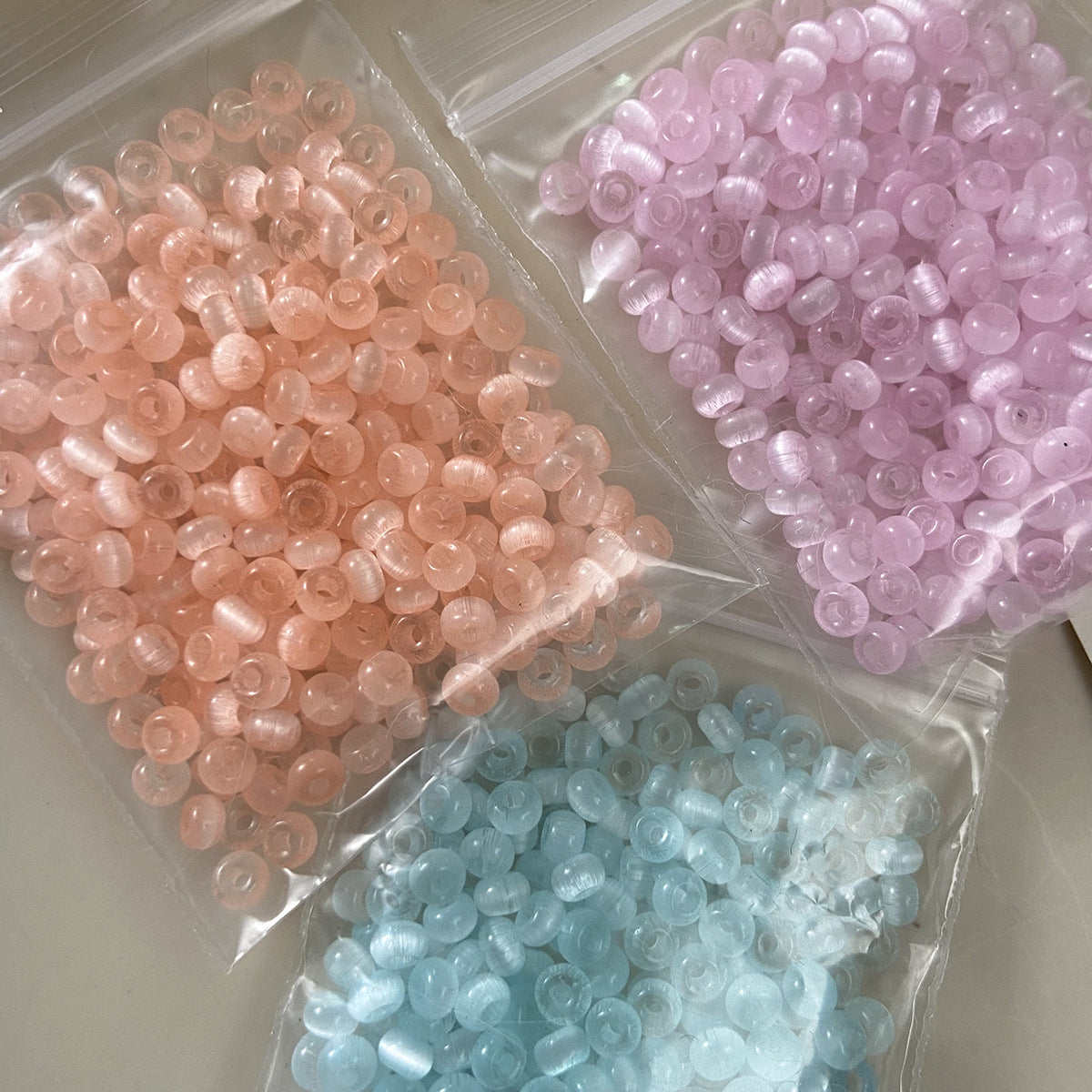 4*2mm Brushed Cat's Eye Abacus Rice Beads Braided Bead Bracelet Necklace Loose Beads DIY Accessories Material Beads