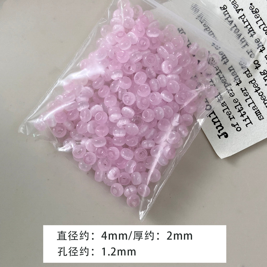 4*2mm Brushed Cat's Eye Abacus Rice Beads Braided Bead Bracelet Necklace Loose Beads DIY Accessories Material Beads