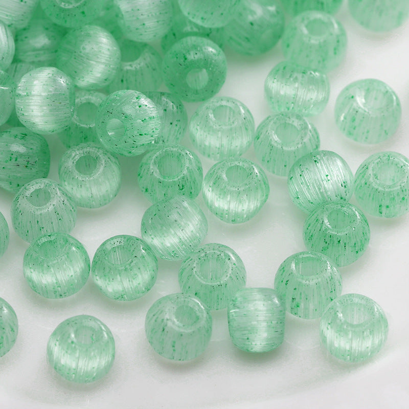 Green Style Guofeng Glass Glazed Beads Rice Beads DIY Handmade Homemade Beaded Bracelet Necklace Accessories