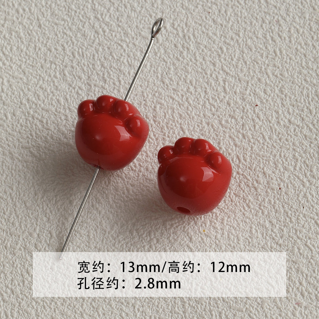 [red, yellow and blue] acrylic paint stars love beaded mobile phone chain keychain loose beads diy accessories material