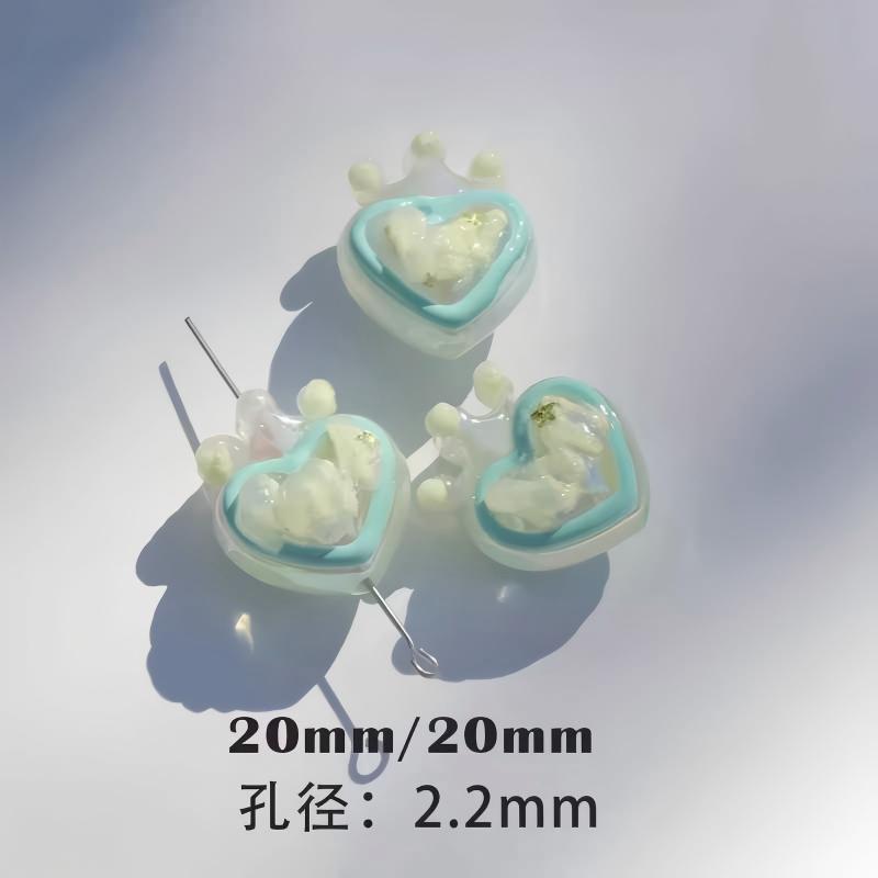 heavy oil blue hand-painted beads diy handmade accessories material package beaded beads loose beads