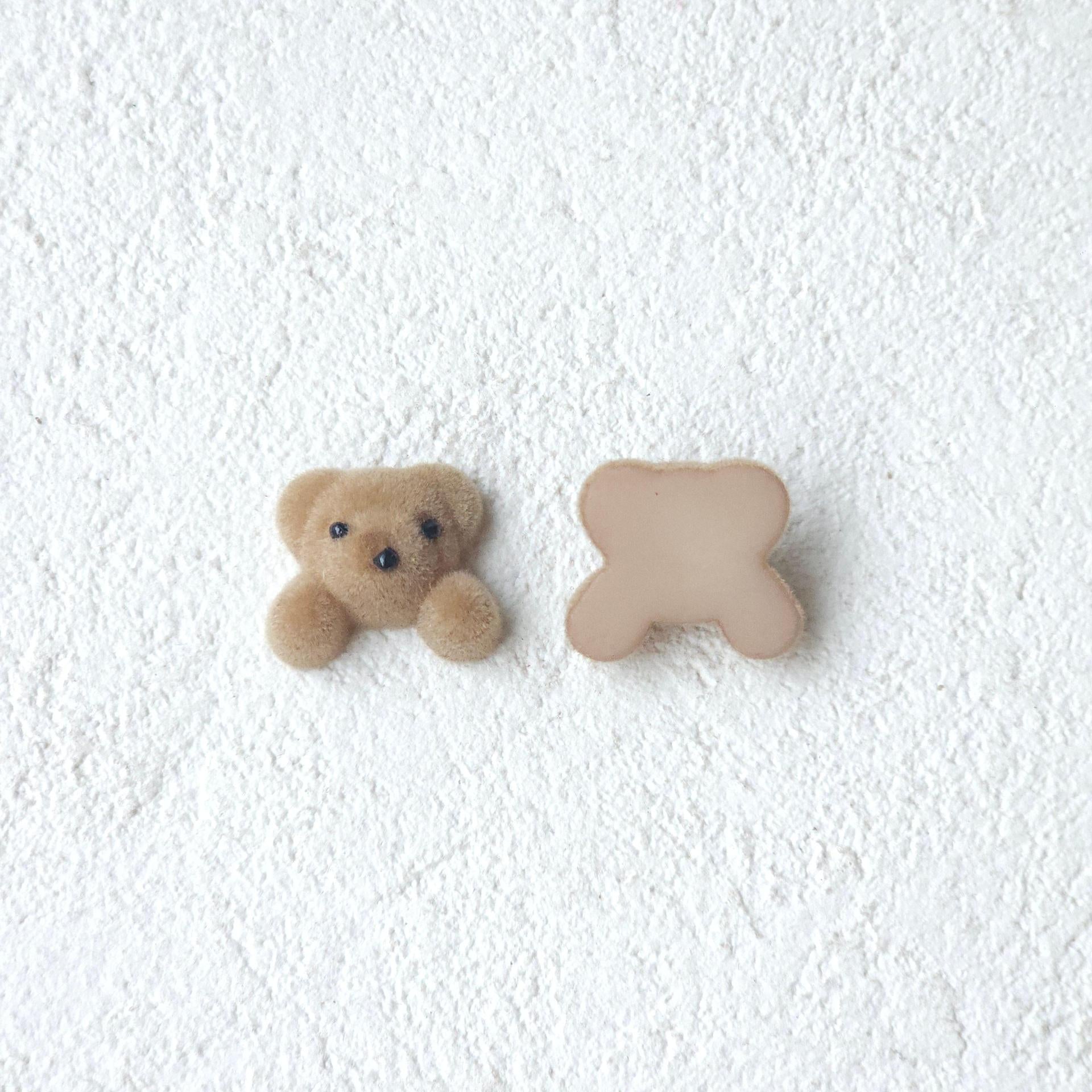 teddy bear hair accessories, edge clip bangs clip DIY accessories materials wholesale