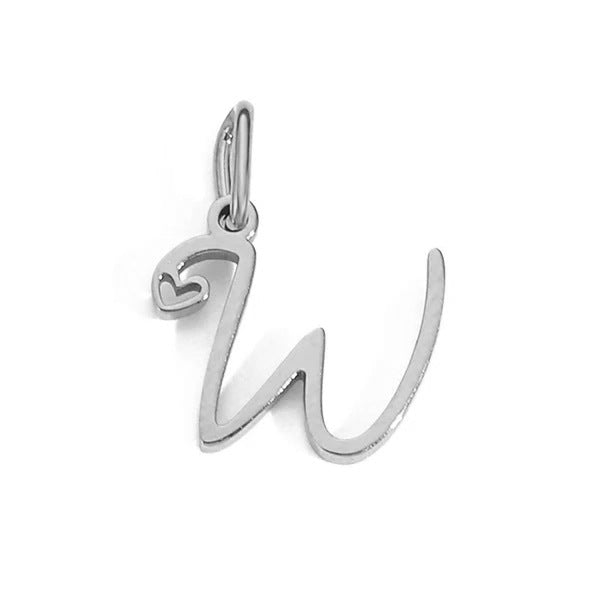 European and American Cross-border DIY26 Letter Pendant Jewelry Accessories Titanium Steel Mirror Polished Vacuum Plated Love English Letter