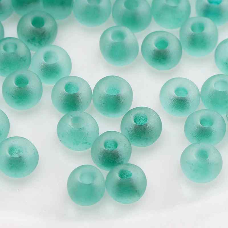 Green Style Glass Glazed Rice Beads DIY Handmade Accessories