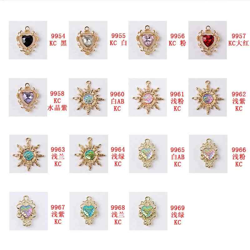 Alloy pendant sunflower Baroque style love pendant diy jewelry accessories alloy accessories spot wholesale 