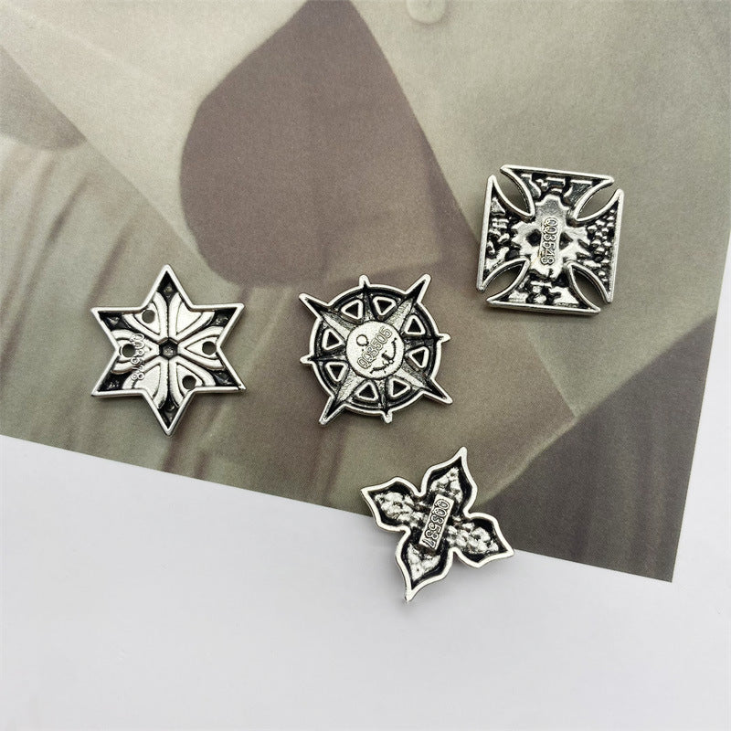 New Vintage Alloy Jewelry Personalized Cross Accessories Dark Style Phone Case Shoe Charms Hair Accessories DIY Materials