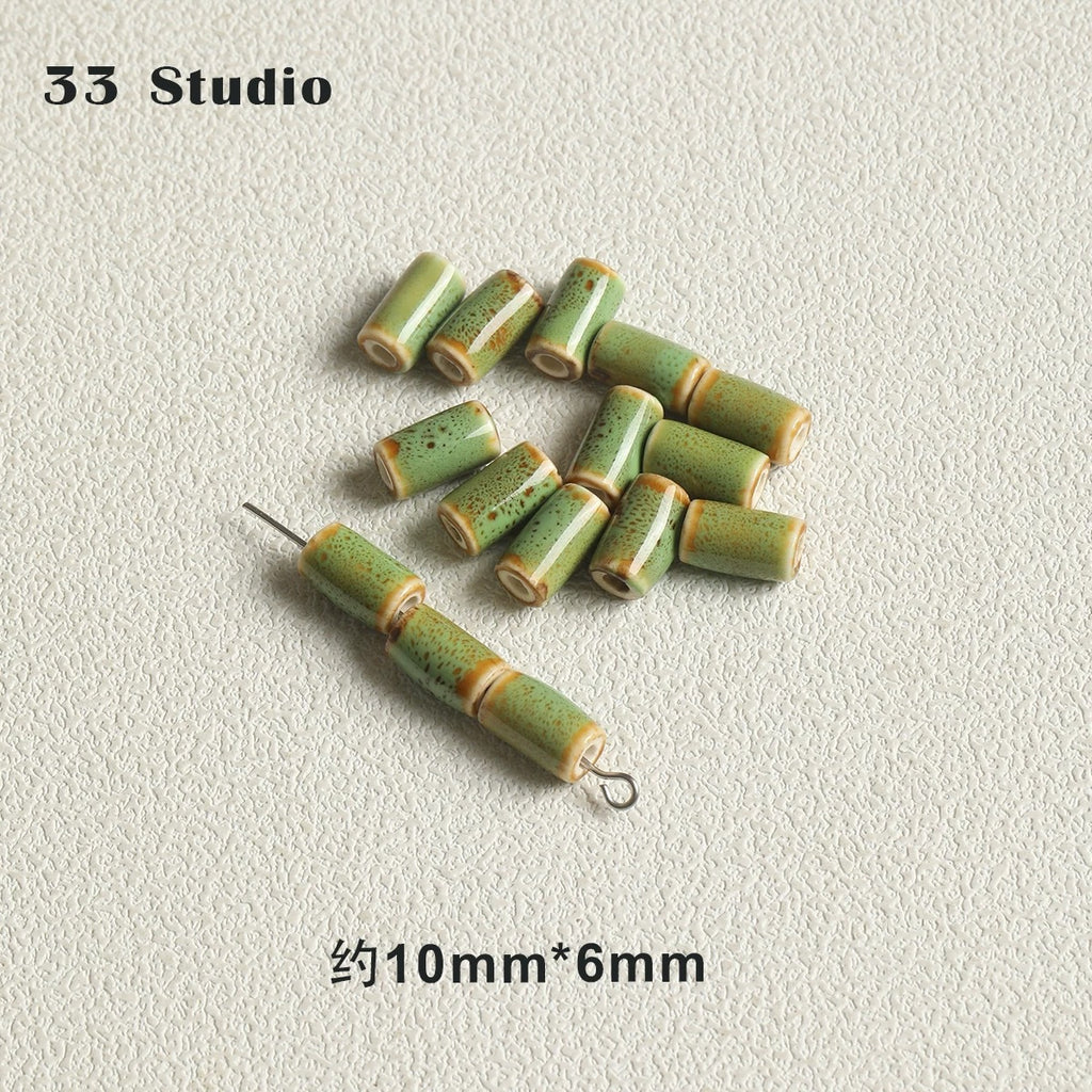 New Chinese style vintage ceramic beads rice beads water drop diy accessories material package bracelet necklace mobile phone chain beaded loose beads