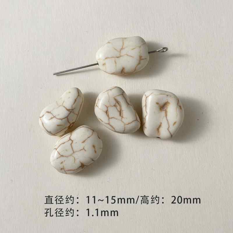Synthetic White Turquoise Spacer Round Beads Diy Accessories Material