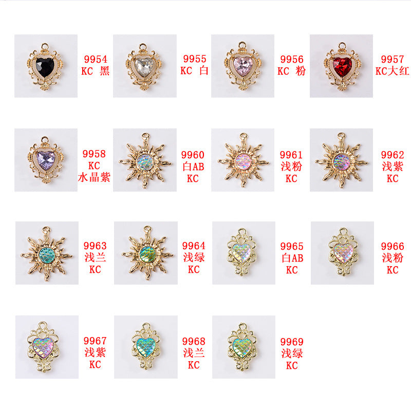 Alloy pendant sunflower Baroque style love pendant diy jewelry accessories alloy accessories spot wholesale
