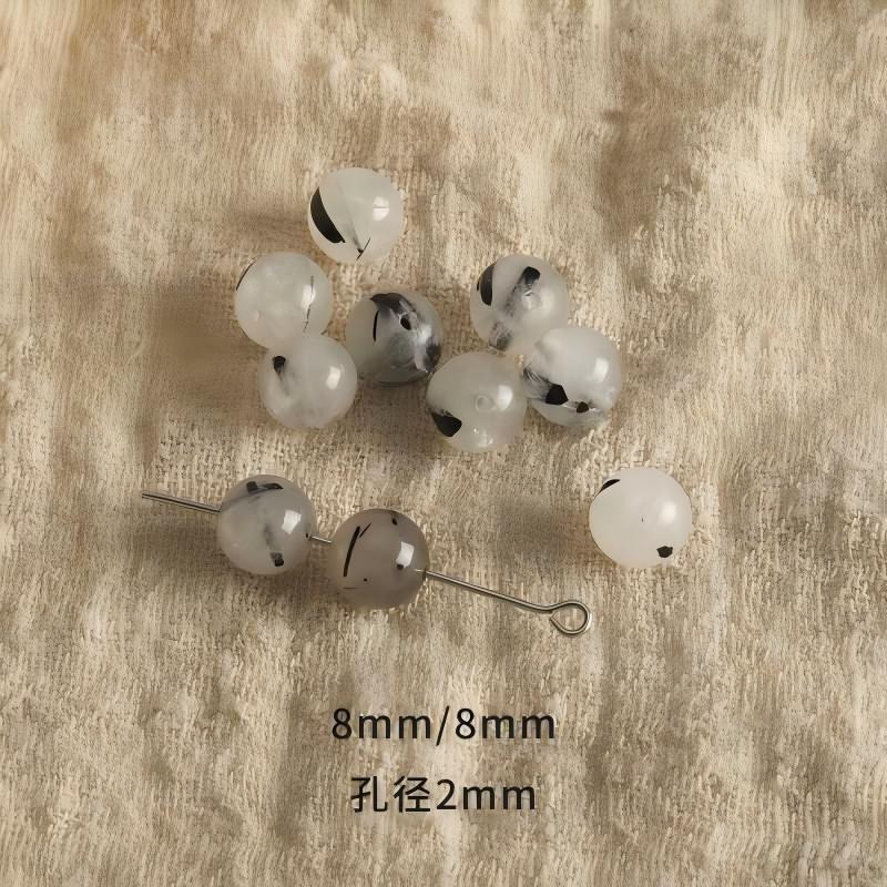 Vintage natural Crystal Jade loose beads round beads beads spacer beads diy accessories material package bracelet necklace earrings