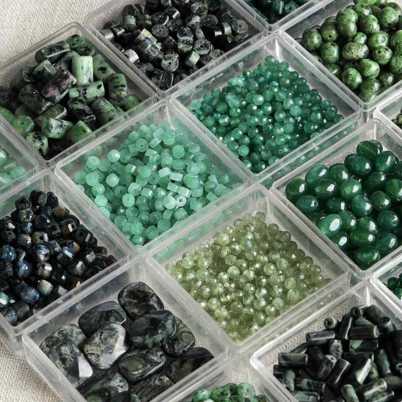 Natural Stone Scattered Beads Green Dot Spacer Beaded DIY Material