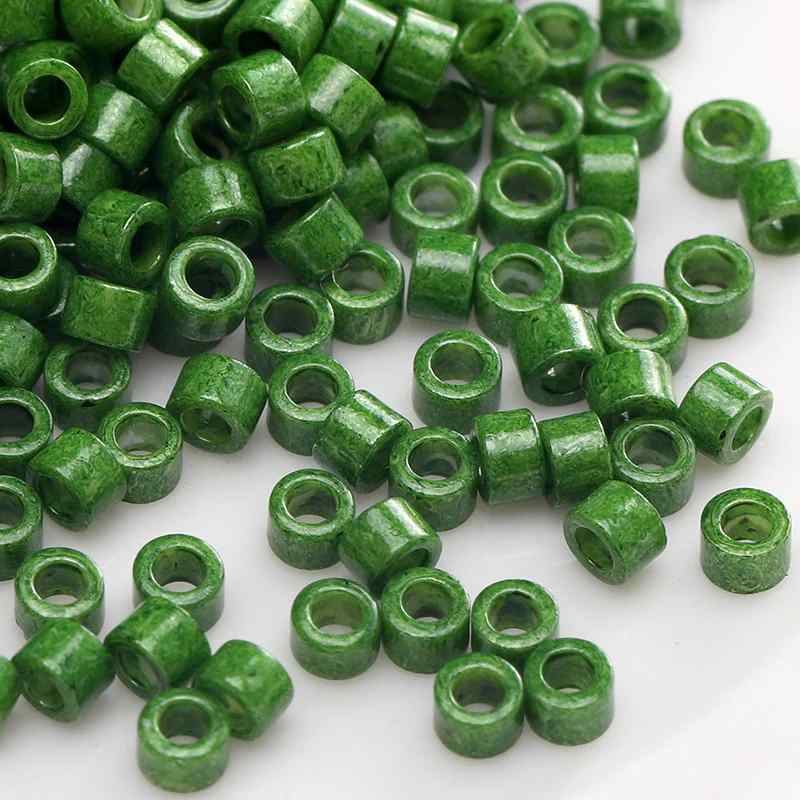 Green Style Glass Glazed Rice Beads DIY Handmade Accessories