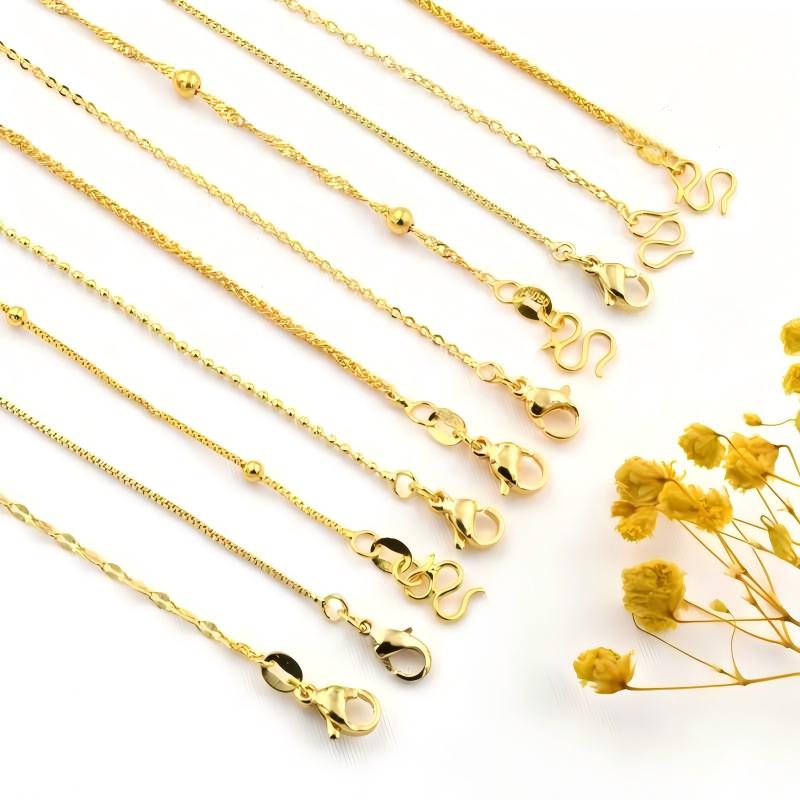 45+5cm Copper Plated Color Retention O Chain DIY Jewelry Accessories