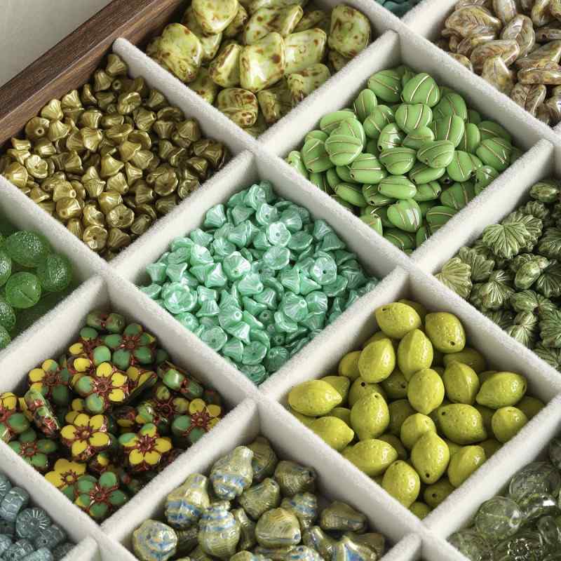 [Green Light Forest] glass beads diy accessories material