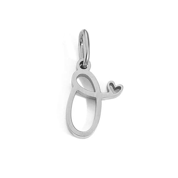 European and American Cross-border DIY26 Letter Pendant Jewelry Accessories Titanium Steel Mirror Polished Vacuum Plated Love English Letter