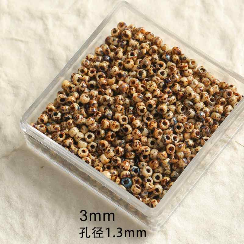 [Maillard] rice beads water drop beads glass gold plated foil square bracelet necklace mobile phone chain diy accessories