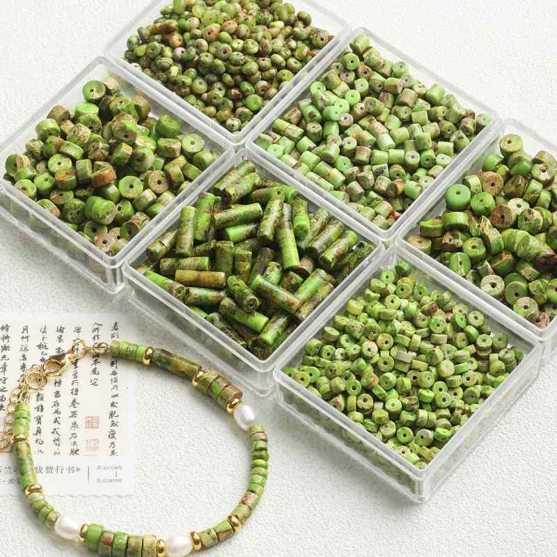 natural imperial pine spacer round tube loose beads diy material