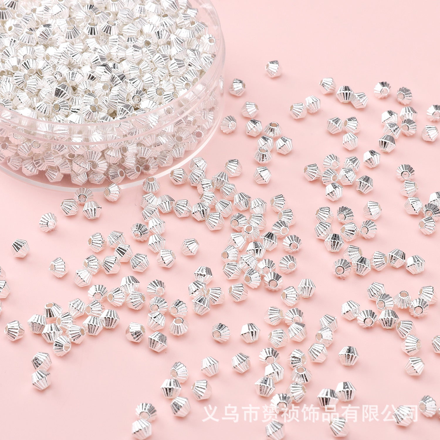 Broken Silver, a Few Pounds Thick Silver-Plated Loose Beads, Square Triangular Beads, DIY Handmade Beading Materials, Jewelry Bracelet Accessories