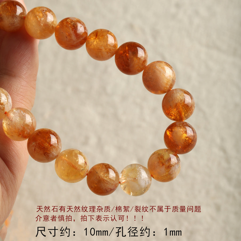 Natural Tiger Eye Stone Yellow Tower Wafer Bead Bracelet Necklace Beaded DIY Accessories Material Beads