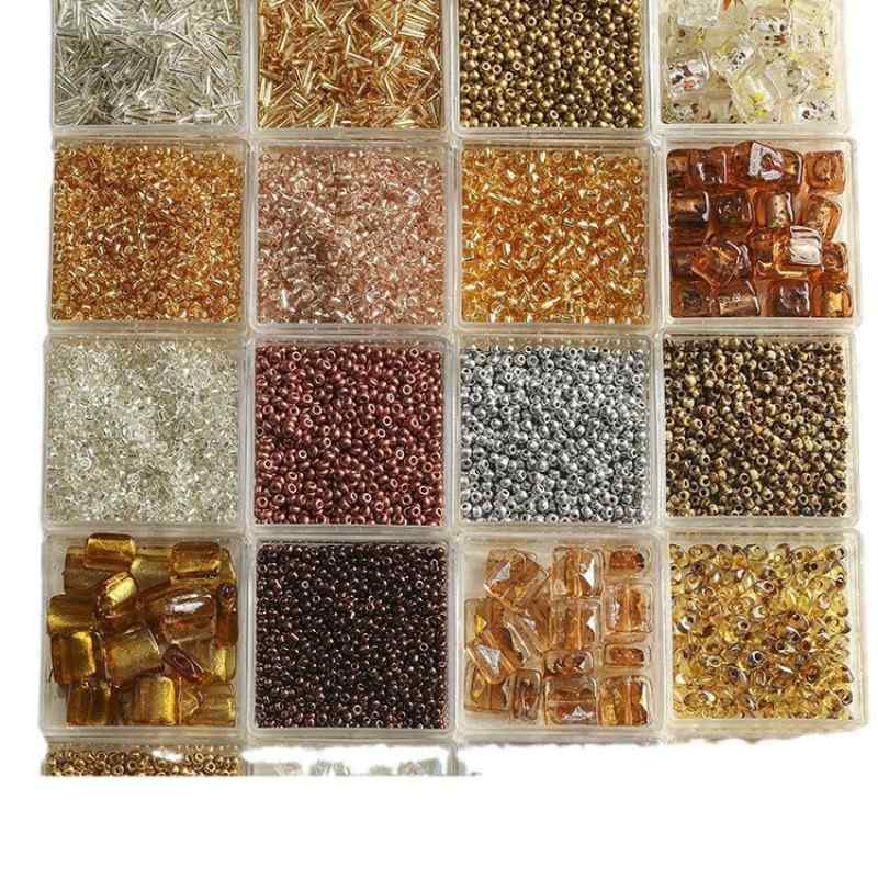 [Maillard] rice beads water drop beads glass gold plated foil square bracelet necklace mobile phone chain diy accessories