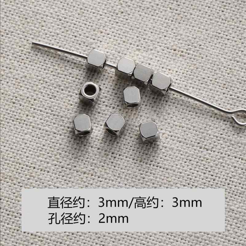 Color-preserving spacer round beads beaded diy accessories material loose beads bracelet necklace beads