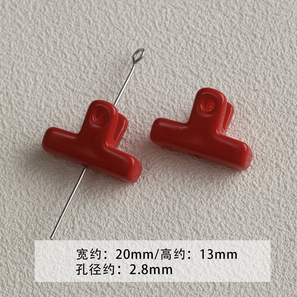 [red, yellow and blue] acrylic paint stars love beaded mobile phone chain keychain loose beads diy accessories material