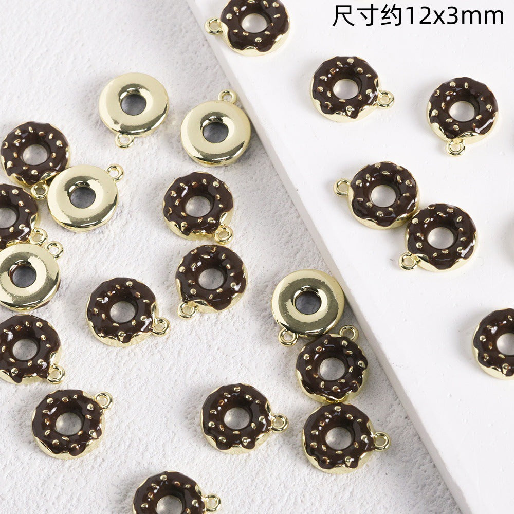 Luci Coffee Hornbag Alloy Oil Drop Pendant DIY Handmade Beaded Necklace Earrings Bracelet Pendant Material