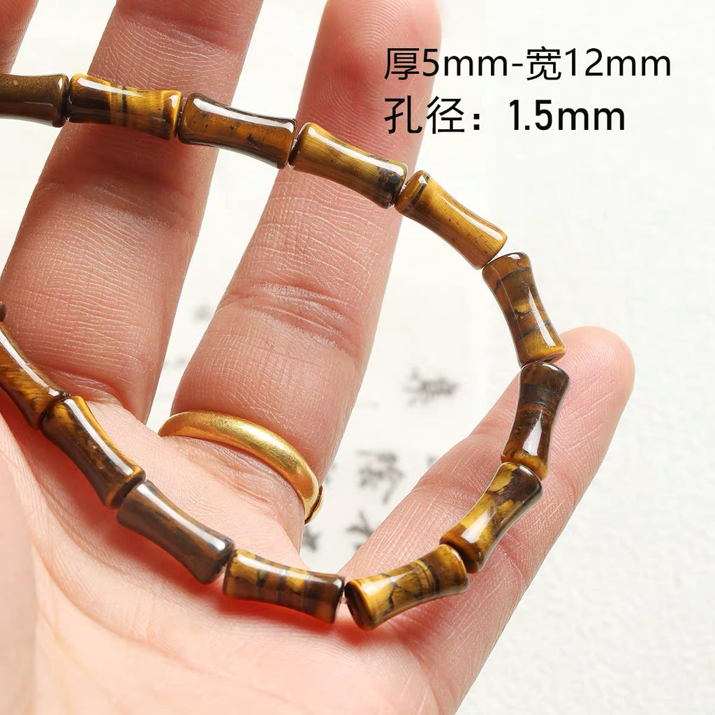 Niche natural stone tiger eye black agate abacus beads round beads bracelet necklace beaded diy accessories material loose beads