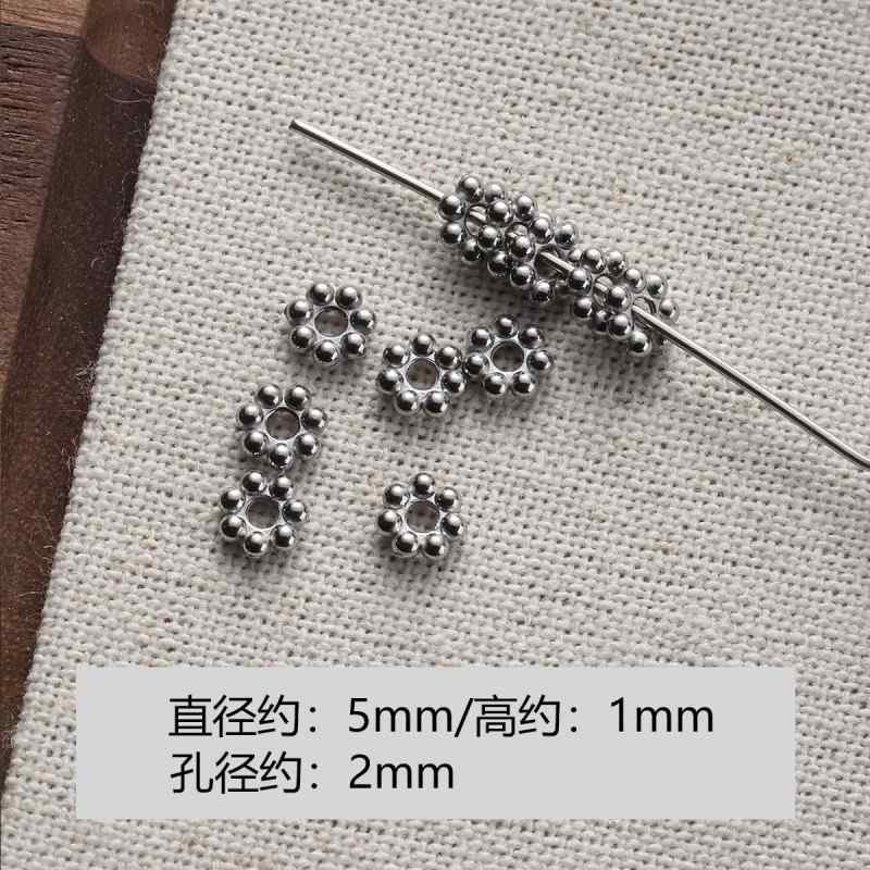 Color-preserving spacer round beads beaded diy accessories material loose beads bracelet necklace beads