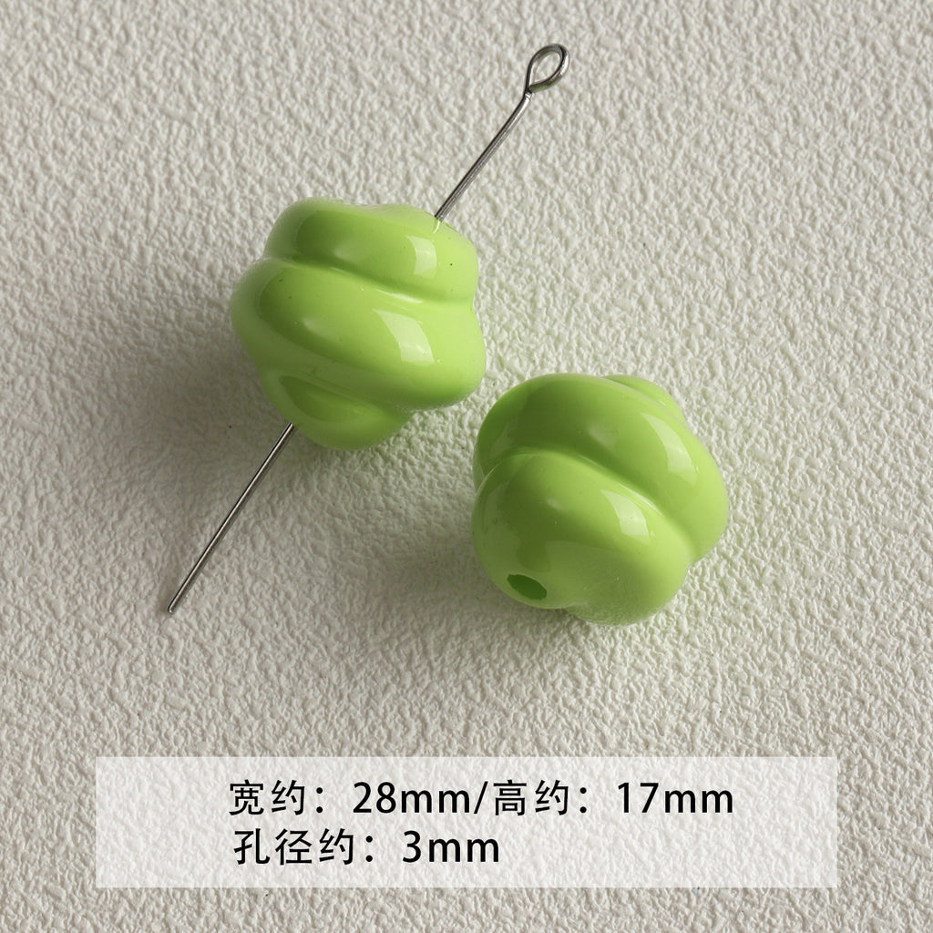 Black and green acrylic paint cheese cone star beaded mobile phone chain loose beads diy accessories material beads