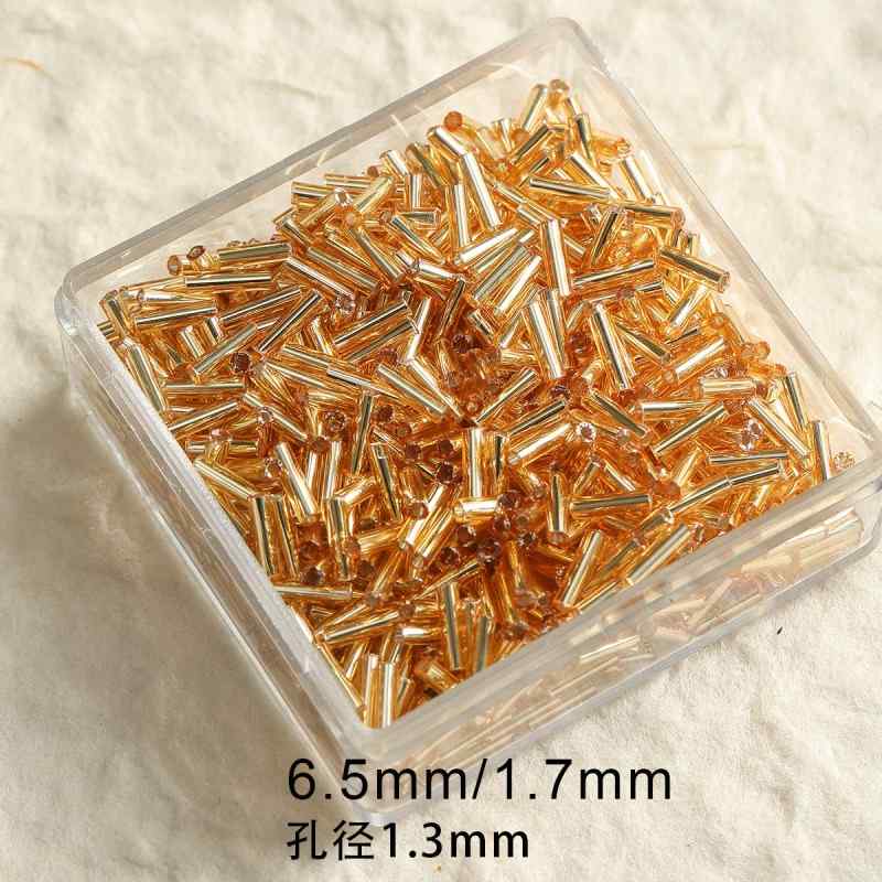 [Maillard] rice beads water drop beads glass gold plated foil square bracelet necklace mobile phone chain diy accessories