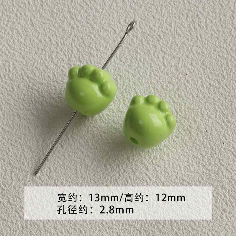 Black and green acrylic paint beaded diy accessories material