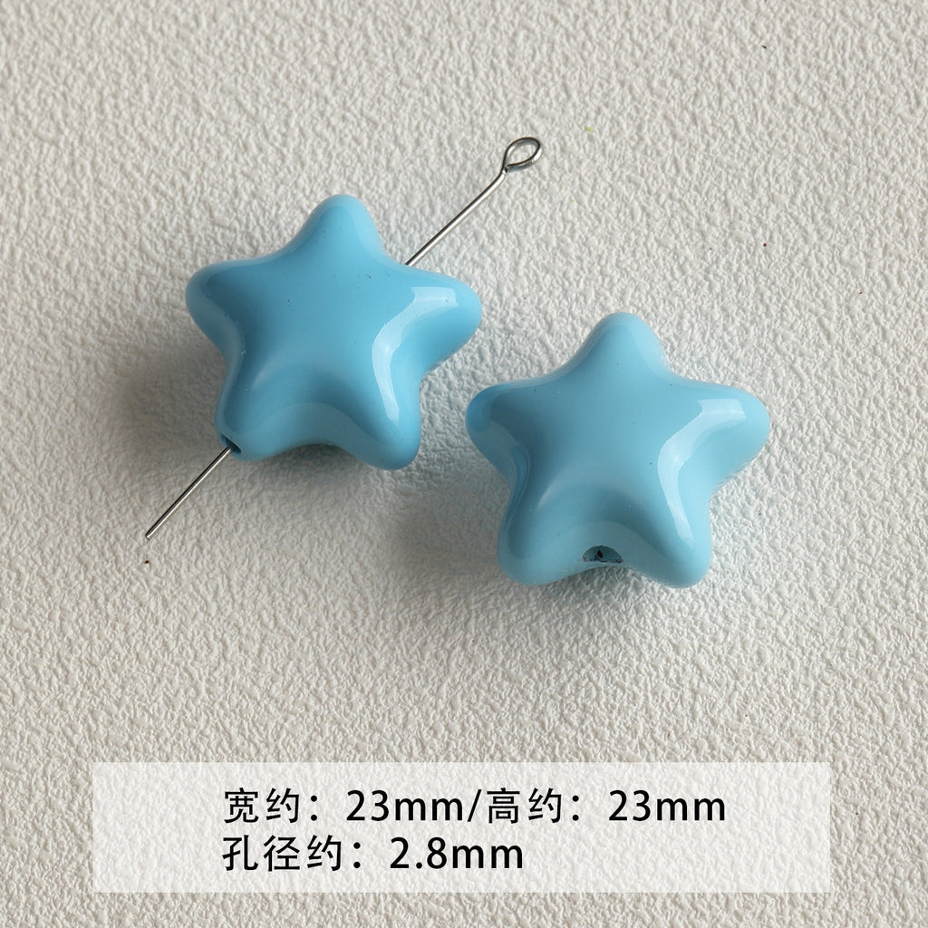 [Bihai] acrylic paint cheese star cone beaded mobile phone chain loose beads diy accessories material beads