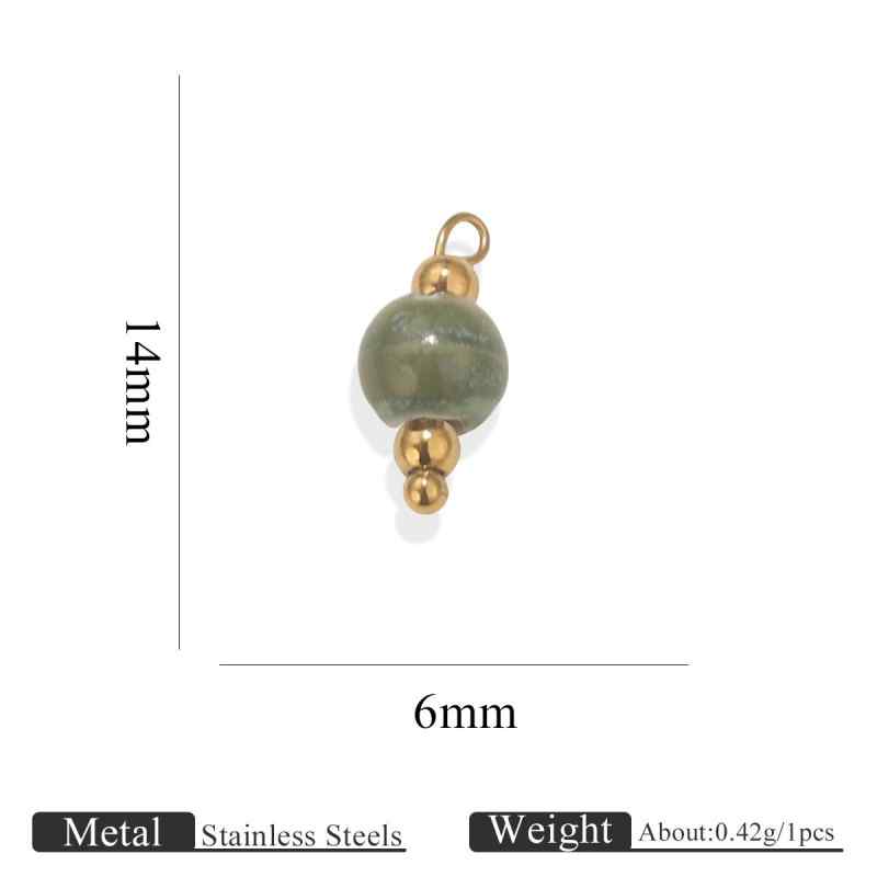 Retro Blue and White Porcelain Shell Conch Pendant Stainless Steel Handmade Curved Needle Necklace Bracelet Pendant DIY