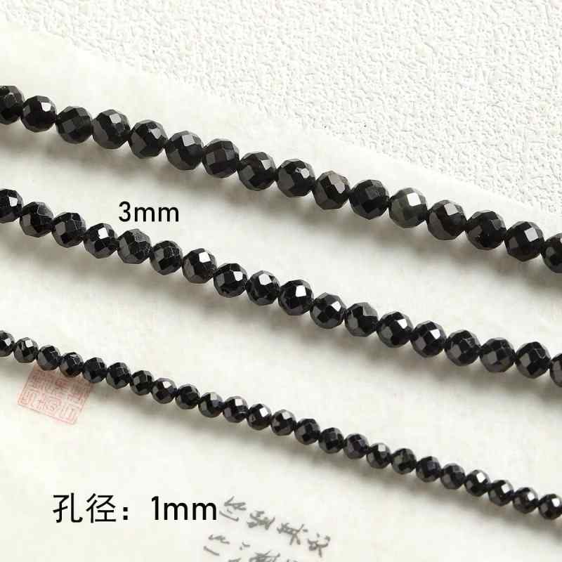 Niche natural stone tiger eye black agate abacus diy material