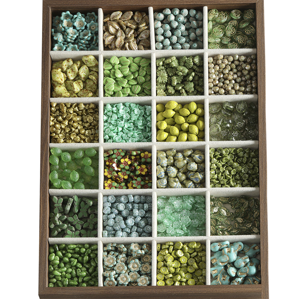 [Green Light Forest] glass beads bracelet necklace mobile phone chain beaded diy accessories material