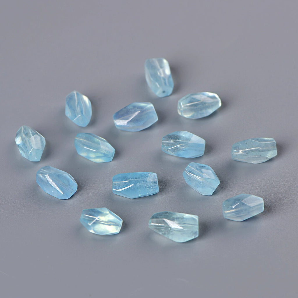 天然海蓝宝随行切面随行diy水晶手链饰品配件材料项链水晶散珠