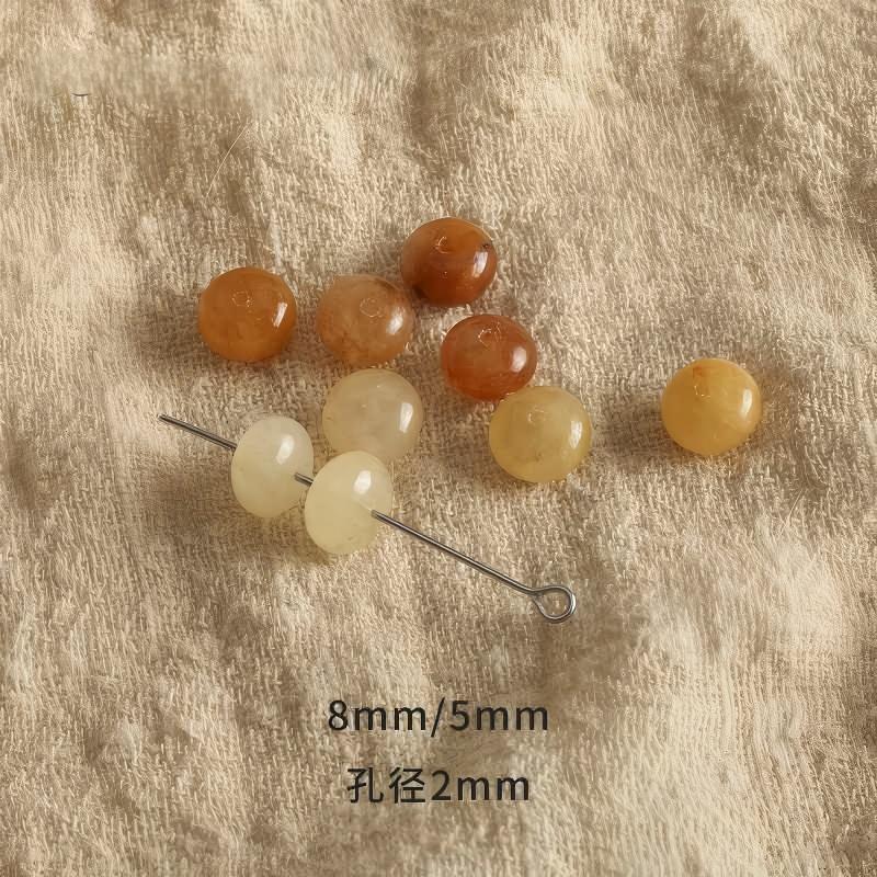 Vintage natural Crystal Jade loose beads round beads beads spacer beads diy accessories material package bracelet necklace earrings