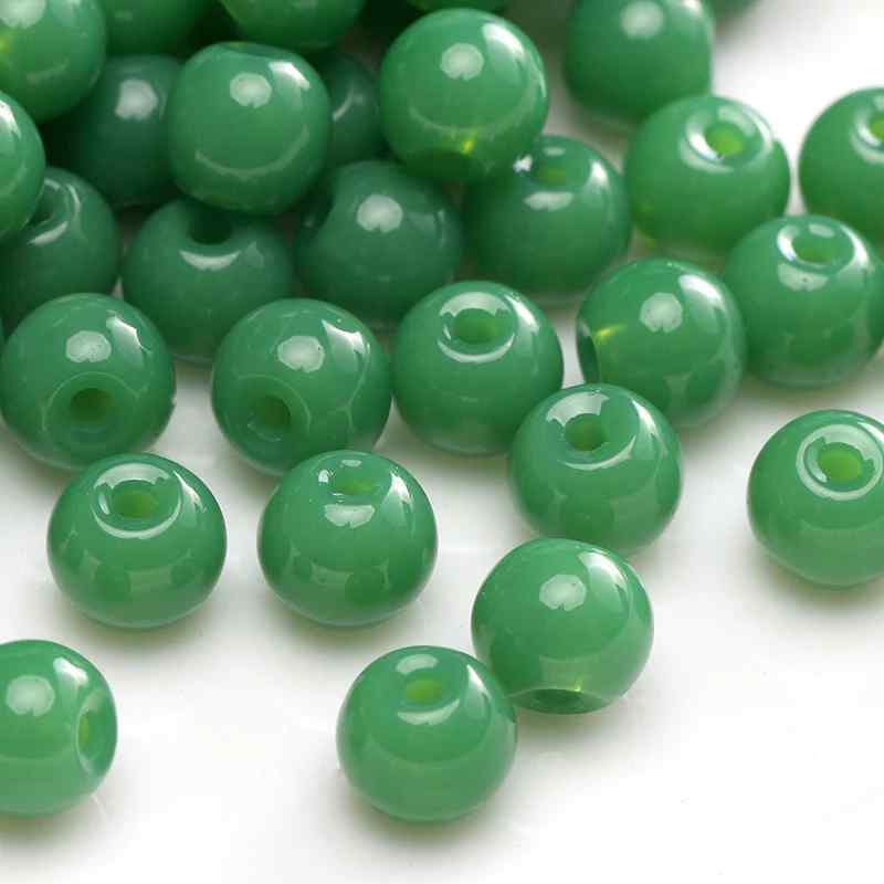Green Style Glass Glazed Rice Beads DIY Handmade Accessories