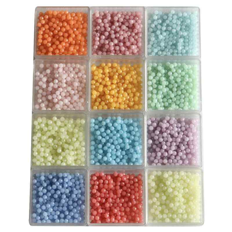 4mm Round Cut Stone Loose Beads DIY Accessories Material
