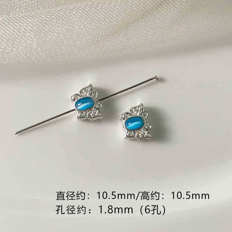 plated opal imitation aquamarine pendant bead diy accessories material