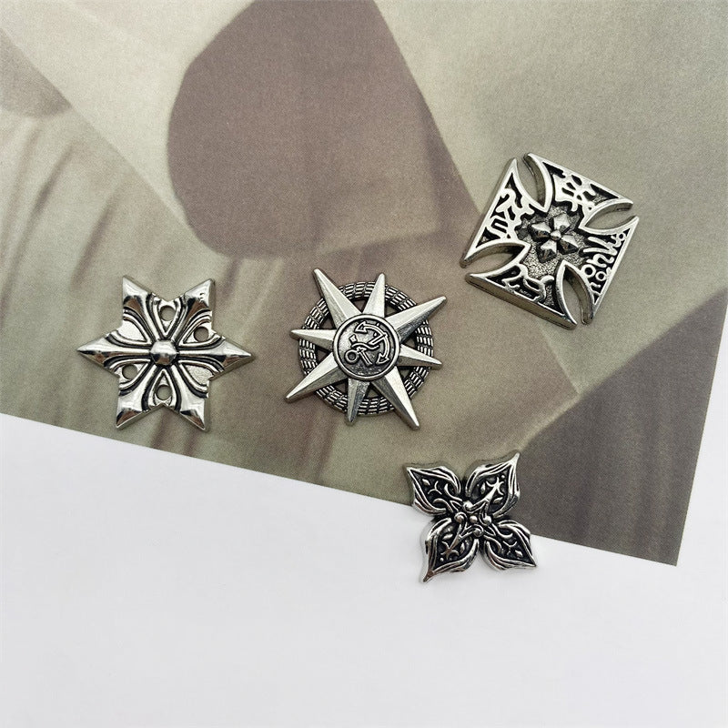 New Vintage Alloy Jewelry Personalized Cross Accessories Dark Style Phone Case Shoe Charms Hair Accessories DIY Materials